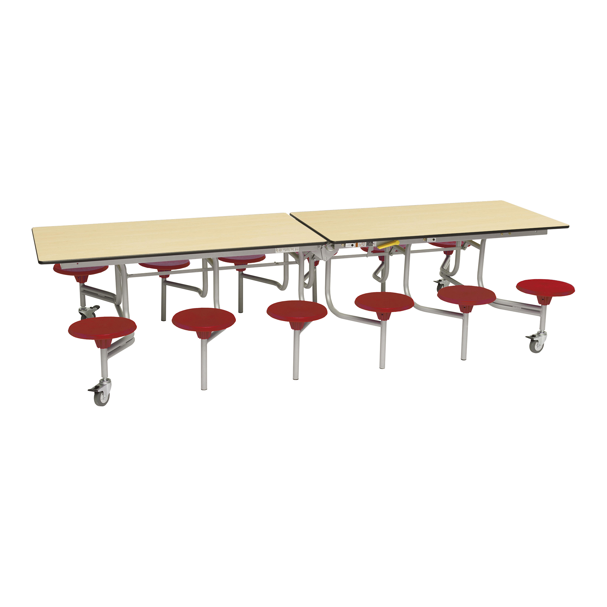 Sec 12 Seat Dining Table RedSeat MpleTop